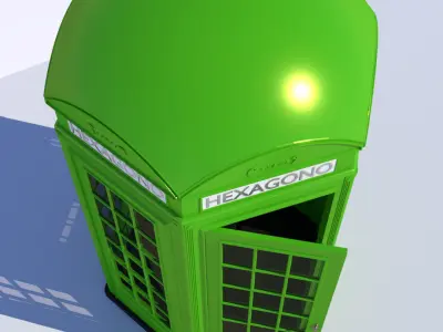 Classic British Phone Both Hexagonal 3D model