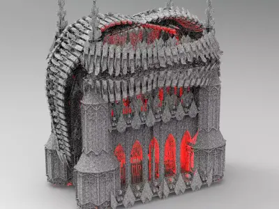 Scull Spine cathedral 1 3D model