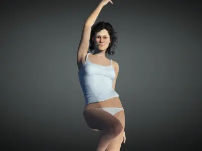 Ellen Ripley from Alien 3D Model Low-poly 3D model