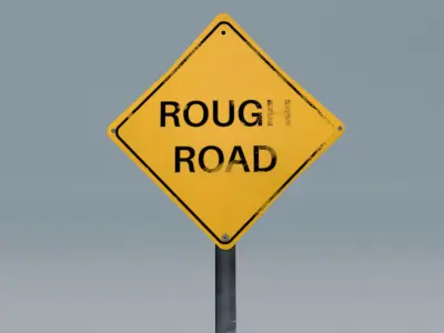 RoughRoad Shield and Crash Barrier 3D model