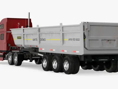  Semi Truck with Dump Trailer 