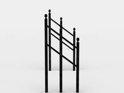 Entrance rail Low-poly 3D model