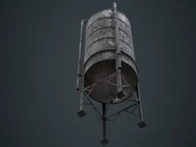 Silo 2D Low-poly 3D model
