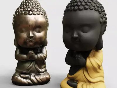 Baby Buddha figurine Low-poly 3D model