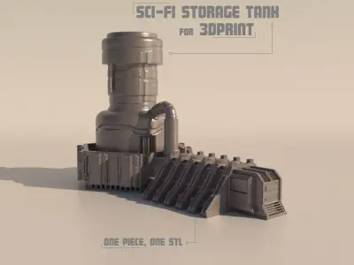 SCI-FI STORAGE TANK for 3Dprint 3D print model