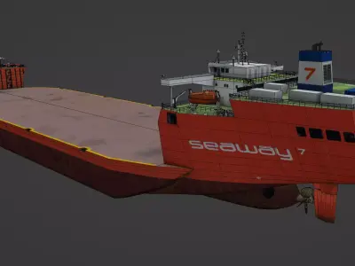 Heavy load vessel SEAWAY HAWK Low-poly 3D model