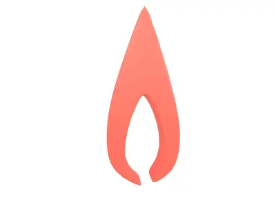 Fire Symbol v2 001 Low-poly 3D model
