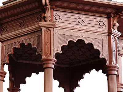 morrocon gazebo 937 Low-poly 3D model