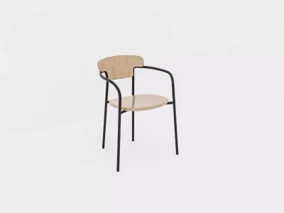 Pecan Chair 3D 3D model