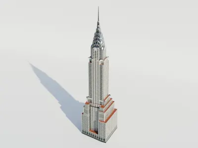 NYC The Chrysler Building Low-poly 3D model