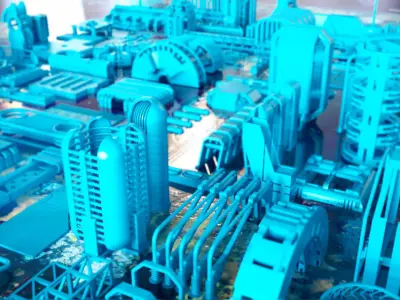 Extreme Sci-Fi Kit Bash Set Low-poly 3D model