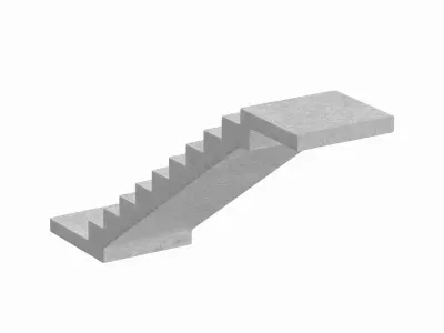 Concrete Stairs  3D model