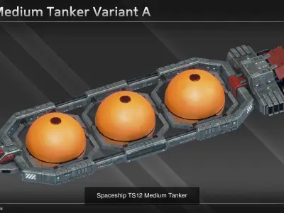 Civilian Tanker Spaceship Collection 3D Model Pack