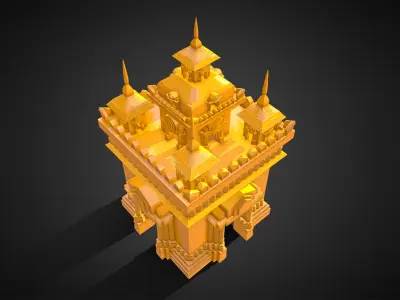  lamp Patuxay Laos  3D print model