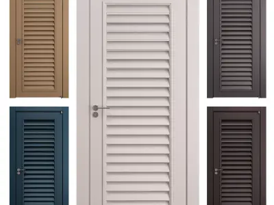 Interior doors blinds 04 3D model