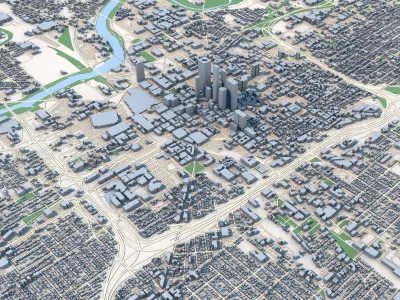 Indianapolis City Indiana United States 3D model