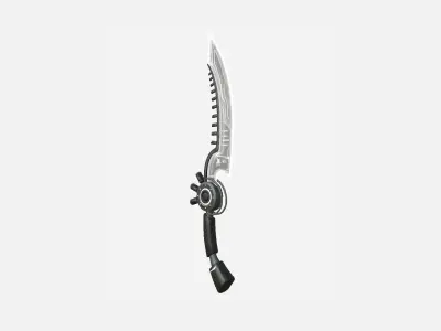 SciFi Dagger A07 Black White - Sci Fi Weapon Design Low-poly 3D model