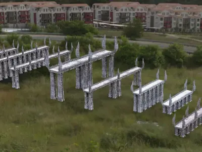 League of legends Inspired bridges 10 different bridges  3D model