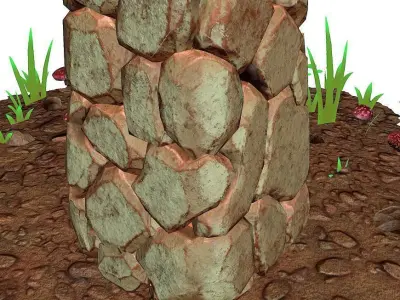 PBR Rock Stone Low-poly 3D model