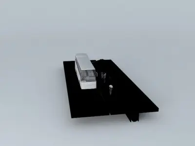 Bus Stop 3D model 10