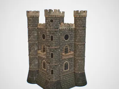 Castle Low-poly 3D model