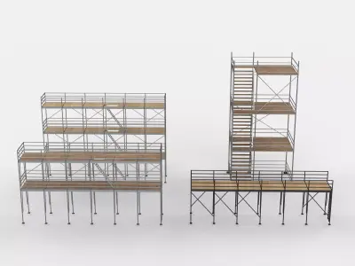 2 set of scaffolding  3D model