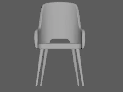 chair with gold legs 3D model purchase