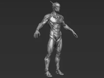 Cyber Ninja Zbrush 3D model