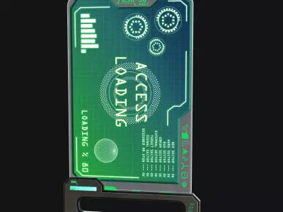 Sci-Fi Tablet 2  Low-poly 3D model