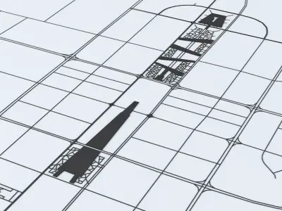 Shenyang Road Network and Streets 3D model
