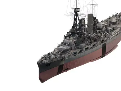 IMPERIAL GERMAN NAVY WW2 CRUSIER 3D model