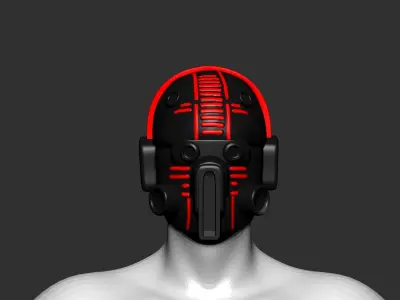 helmet high poly sculpt 3d printable  3D model 120