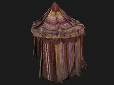 Fair Tent Market Stall  Low-poly 3D model