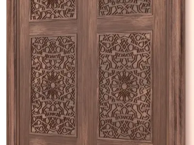 Islamic patterned door 3D model