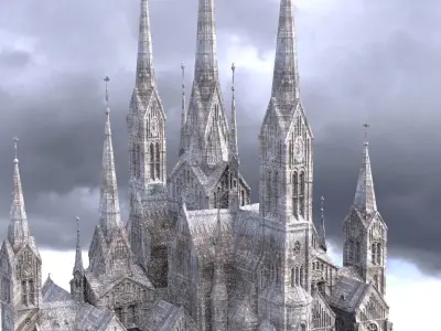 Ninja Gaiden Inspired Tyron City Cathedral  3D model