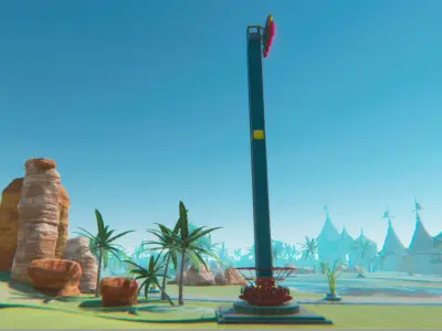 Free fall big 3D model