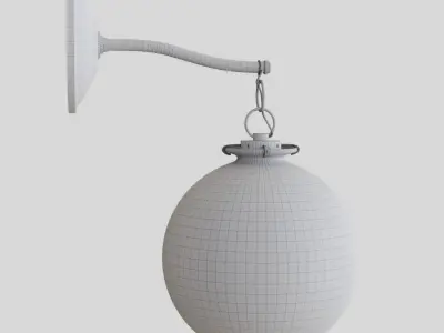 Wall Lamp Antique Globe Sconce 3D model