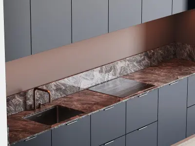 106 modern kitchen 03 eclectic minimal 3D model