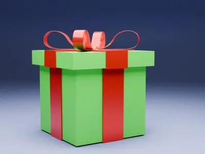 Gift 3D model 3D model