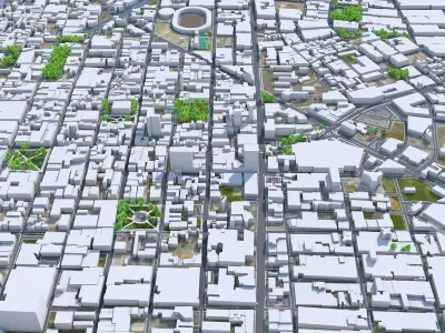 Cucuta North Santander Colombia 20km Low-poly 3D model