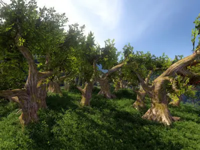 Fantasy Trees Low-poly 3D model