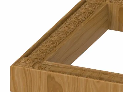 Carved picture frame STL 3D model 136
