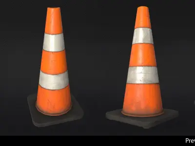 Traffic Cones - In-Game Ready Low-poly 3D model