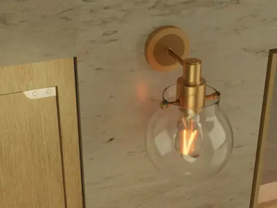 CLEAR GLASS WALL LIGHT 3D model