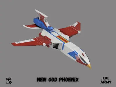 Gatchaman New  GOD PHOENIX starship - 3D printing model - STL  3D print model
