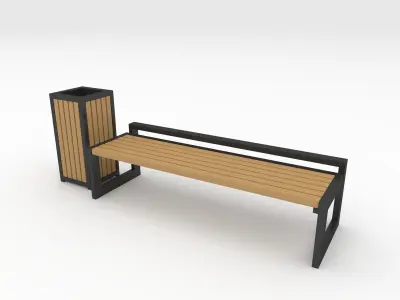 Bench Park 38 3D model