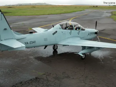  A-29 Super Tucano Attack Aircraft Simplified 