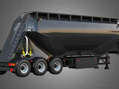 Feldbinder Silo Trailer 3D model