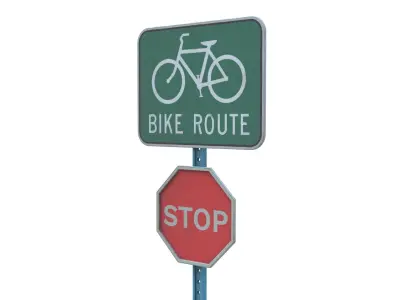 Street Sign 15 3D model