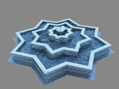 Traditional Moroccan Fountain  3D model